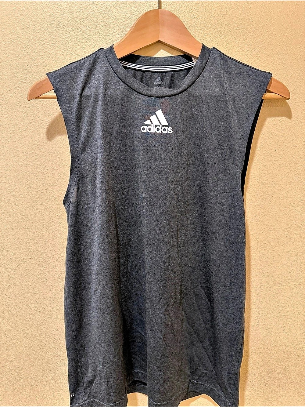 adidas Climalite Athletic Muscle Tank Top Gray Small